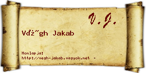 Végh Jakab névjegykártya